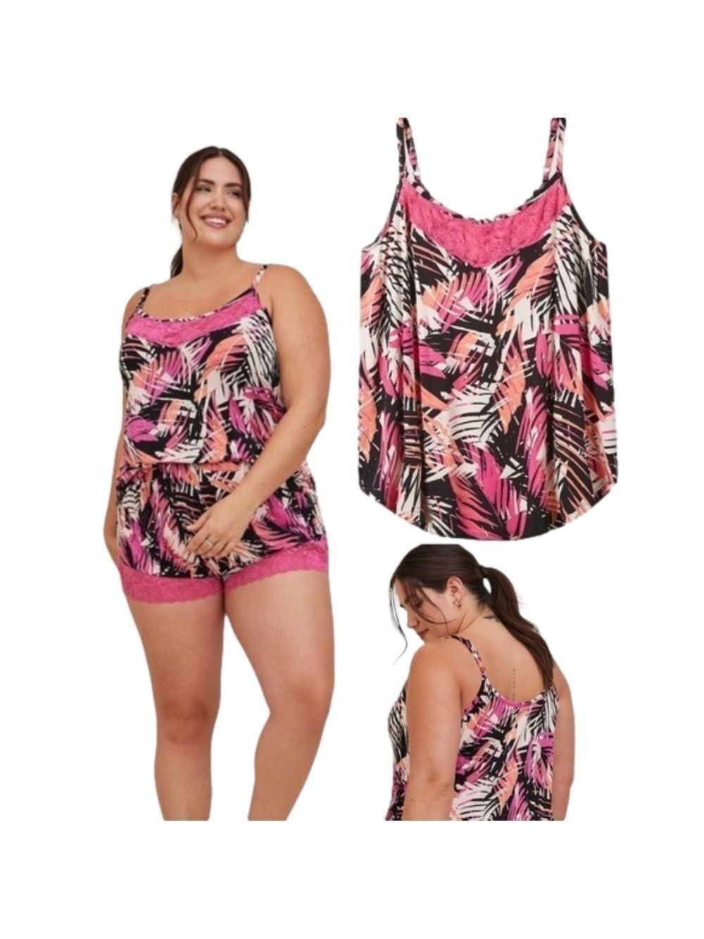 TORRID Super Soft Lace Inset Sleeveless Sleep Cami NWT Size 3